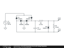 AC to DC Conversion Circuit with Voltage Regulation