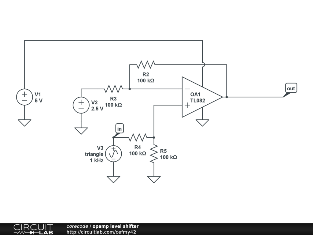 shifter - level CircuitLab opamp