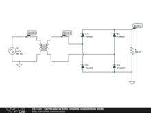 Rectificador de onda completa con puente de diodos