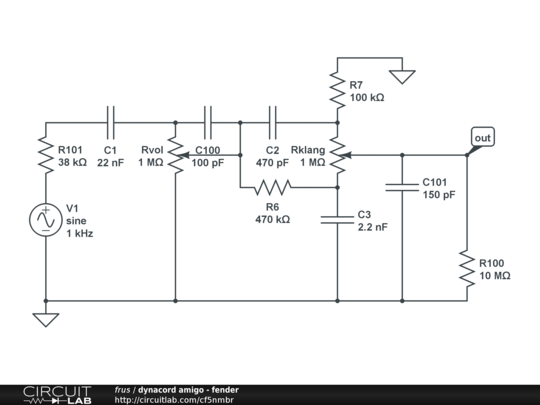 dynacord amigo - fender - CircuitLab