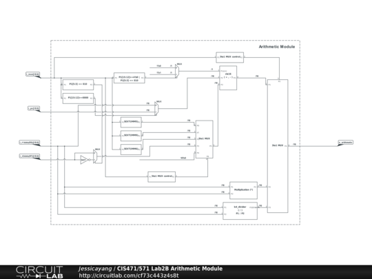 CIS471/571 Lab2B Arithmetic Module - CircuitLab