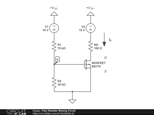 Four Resistor Biasing Circuit - CircuitLab