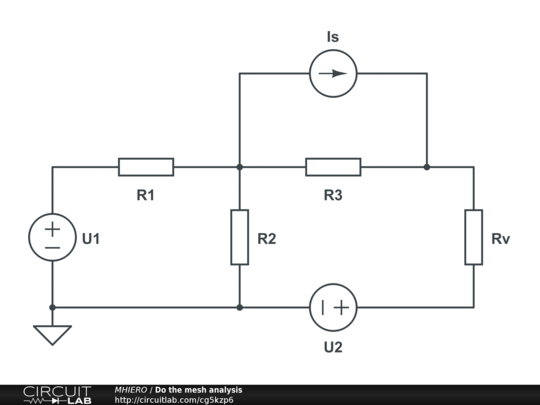 Do the mesh analysis - CircuitLab