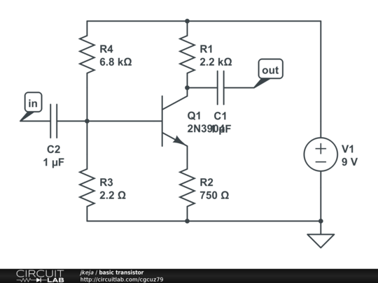 basic transistor - CircuitLab