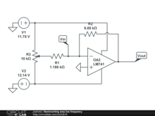 Noninverting amp low frequency