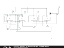 four relays: the earlier switches , after it : no relay switches