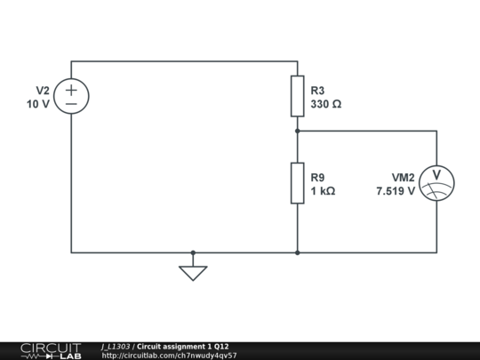 Circuit assignment 1 Q12 - CircuitLab