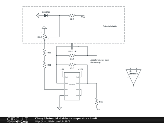 Potential divider - comparator circuit - CircuitLab