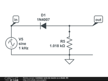 Limitator serie de maxim cu o diodă :R5