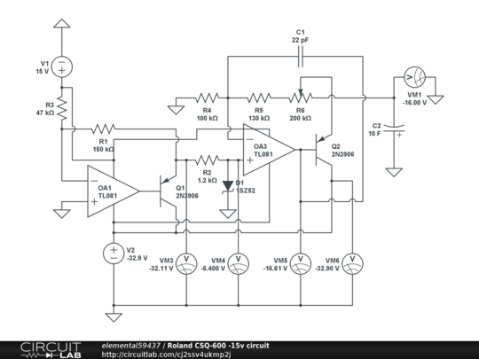 Roland CSQ-600 -15v circuit - CircuitLab