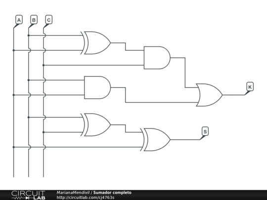 Sumador Completo - Circuitlab