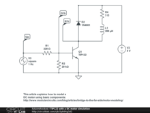 TIP122 with a DC motor simulation