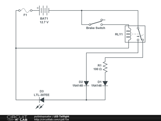 LED Taillight - CircuitLab