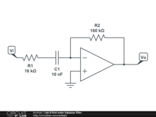 Lab 8-first order highpass filter