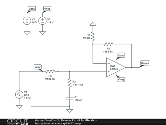 Reverse Circuit for Blackbox - CircuitLab