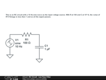 RC Circuit - Low Pass Filter