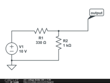 voltage divider 10V -> 7.5V