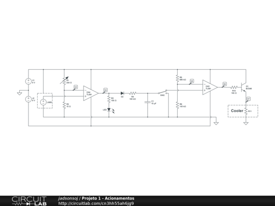 Projeto 1 - Acionamentos - CircuitLab