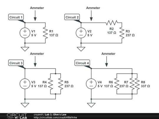 Lab 1: Ohm's Law - CircuitLab