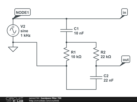 Bandpass Filter 700 - Circuitlab