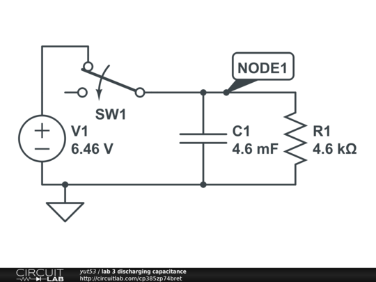 lab 3 discharging capacitance - CircuitLab