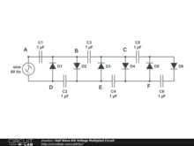 Half Wave 6th Voltage Multiplied Circuit