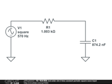 電子電路實驗-2nd order ckt-2 time constant periodic square wave input