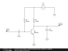 Circuit de tensiune liniar variabila cu cuplaj RC