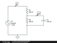 Square wave low pass filter