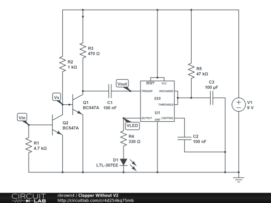 Clapper Without V2 - CircuitLab