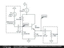 Chapter 4, Applications, Emiter Follower and Bootstrapping, Source Resistance Included