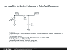 low pass filter example for course