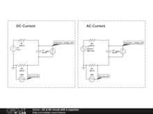 AC & DC circuit with a capacitor