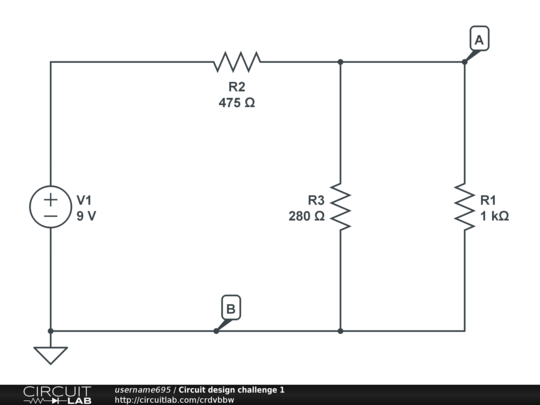 Circuit design challenge 1 - CircuitLab