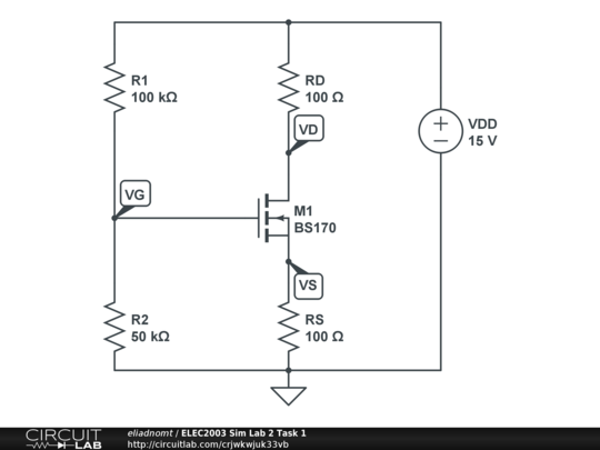 ELEC2003 Sim Lab 2 Task 1 - CircuitLab