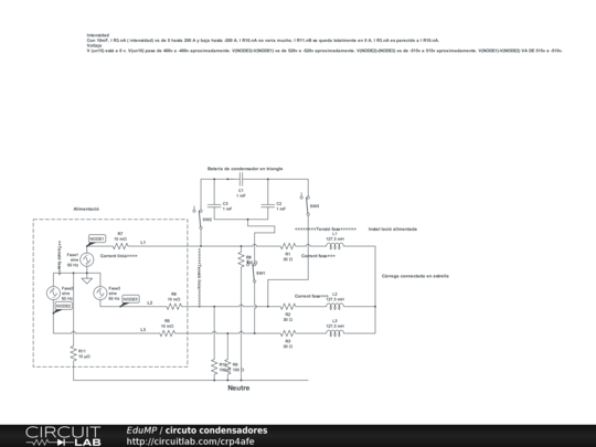 Circuto Condensadores - Circuitlab