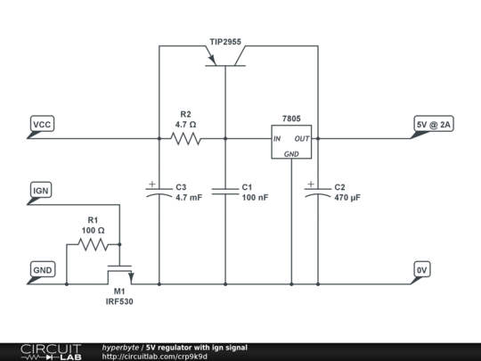 5v Regulator With Ign Signal - Circuitlab