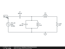 Question 13 Circuit Resonance