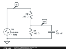 Square Wave into Low-pass Filter