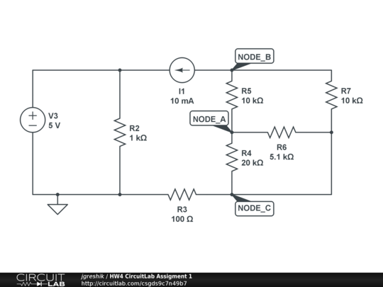 HW4 CircuitLab Assigment 1 - CircuitLab