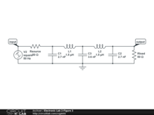 Electronic Lab 2-Equal ripple lowpass filter square wave