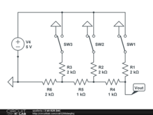 3 bit R2R DAC