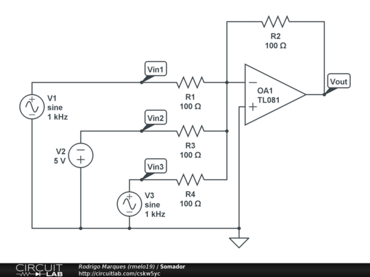 Somador - CircuitLab