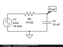 Lab 2 Part IV - RC Low Pass Filter Circuit