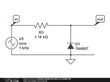 Limitator paralel de minim cu o diodă :R3