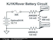 Honda Element battery circuit