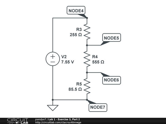 Lab 1 - Exercise 3, Part 2 - CircuitLab