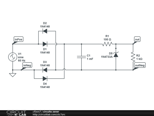 circuito zener - CircuitLab