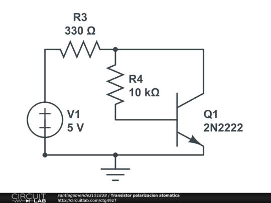 Transistor polarizacion atomatica - CircuitLab