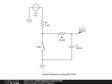 Switch Debounce using RC Filter